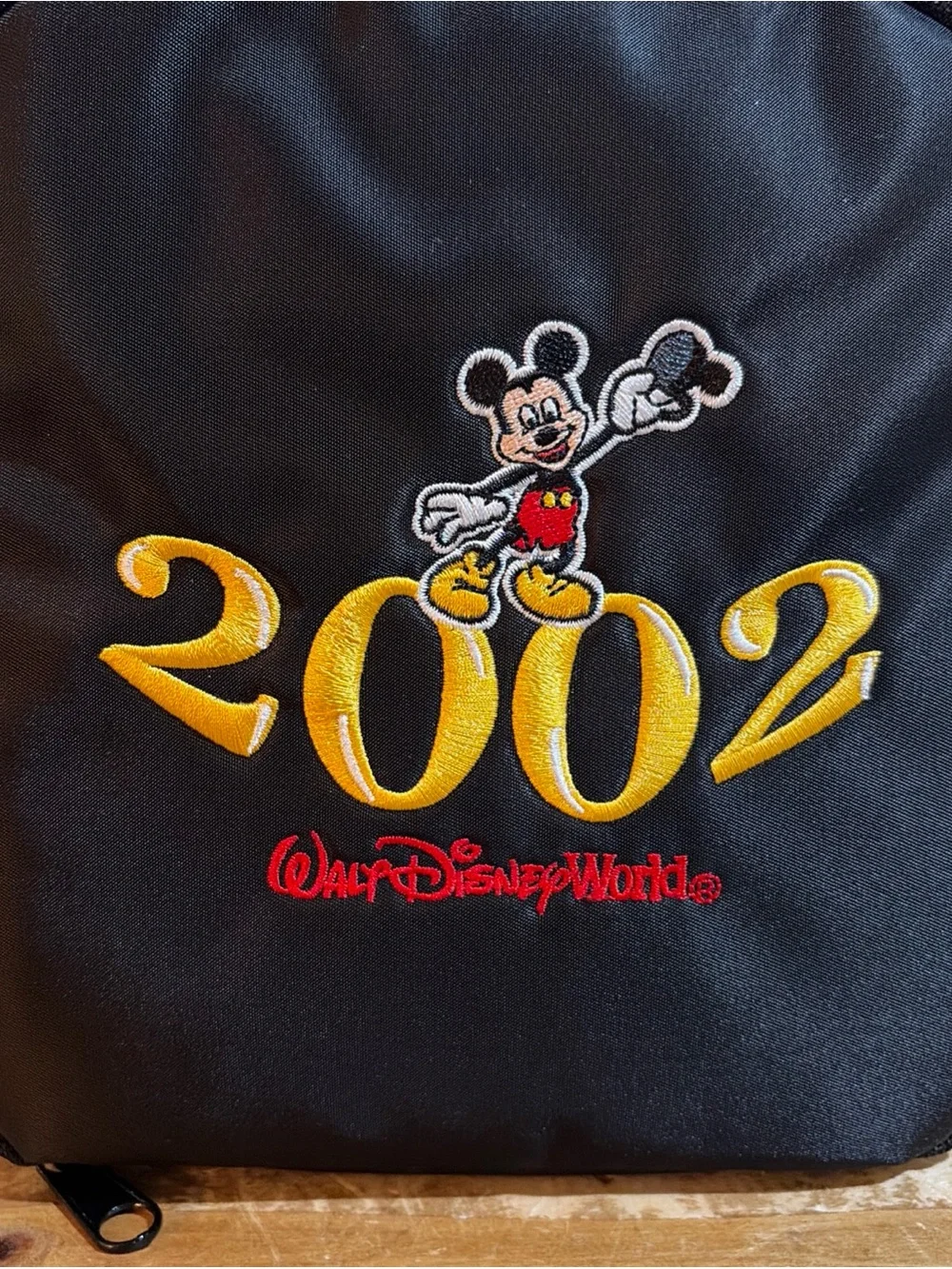 Walt Disney World 2002 Black CD / DVD Bag with Mickey Mouse Embroidery